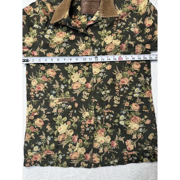VINTAGE 90s RALPH LAUREN JEANS Floral Jacket Chore Countryside Barn Coat Size Sm - Picture 8 of 8